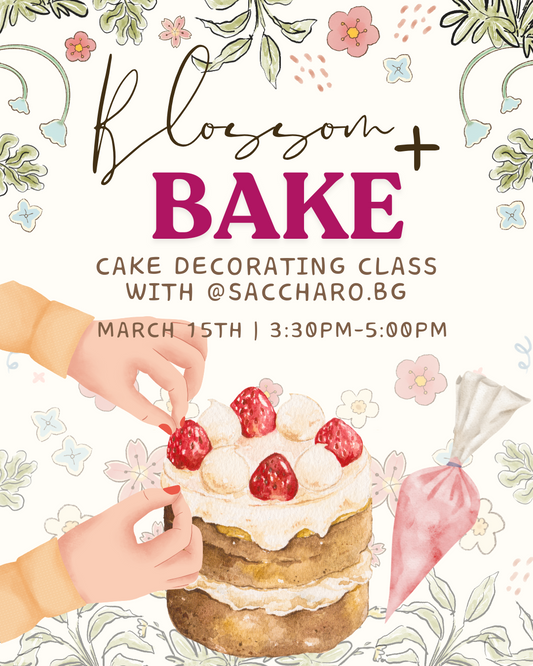 Blossom + Bake Cake Decorating Class