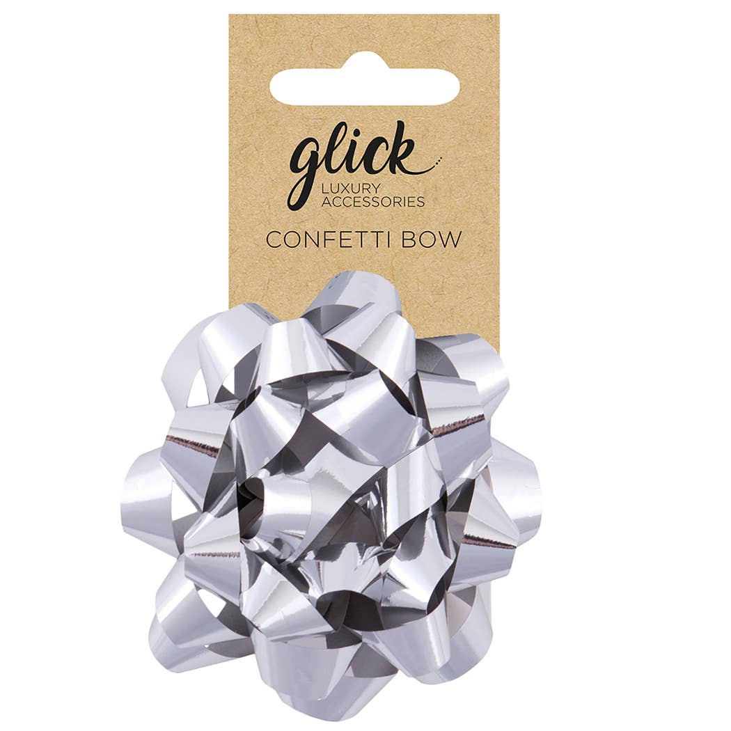 BOW METALLIC SILVER - PaperGeenius