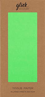 TISSUE PLAIN NEON GREEN (4 SHEETS) - PaperGeenius